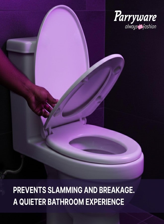 Parryware Durasheen Soft Close Toilet Seat Cover with Adjustable Hinges | Eco-friendly Material with Superior Finish | Round Shape & Ultra White Colour | Western Commode | Bathroom Fixtures (E82921C) - Image 2